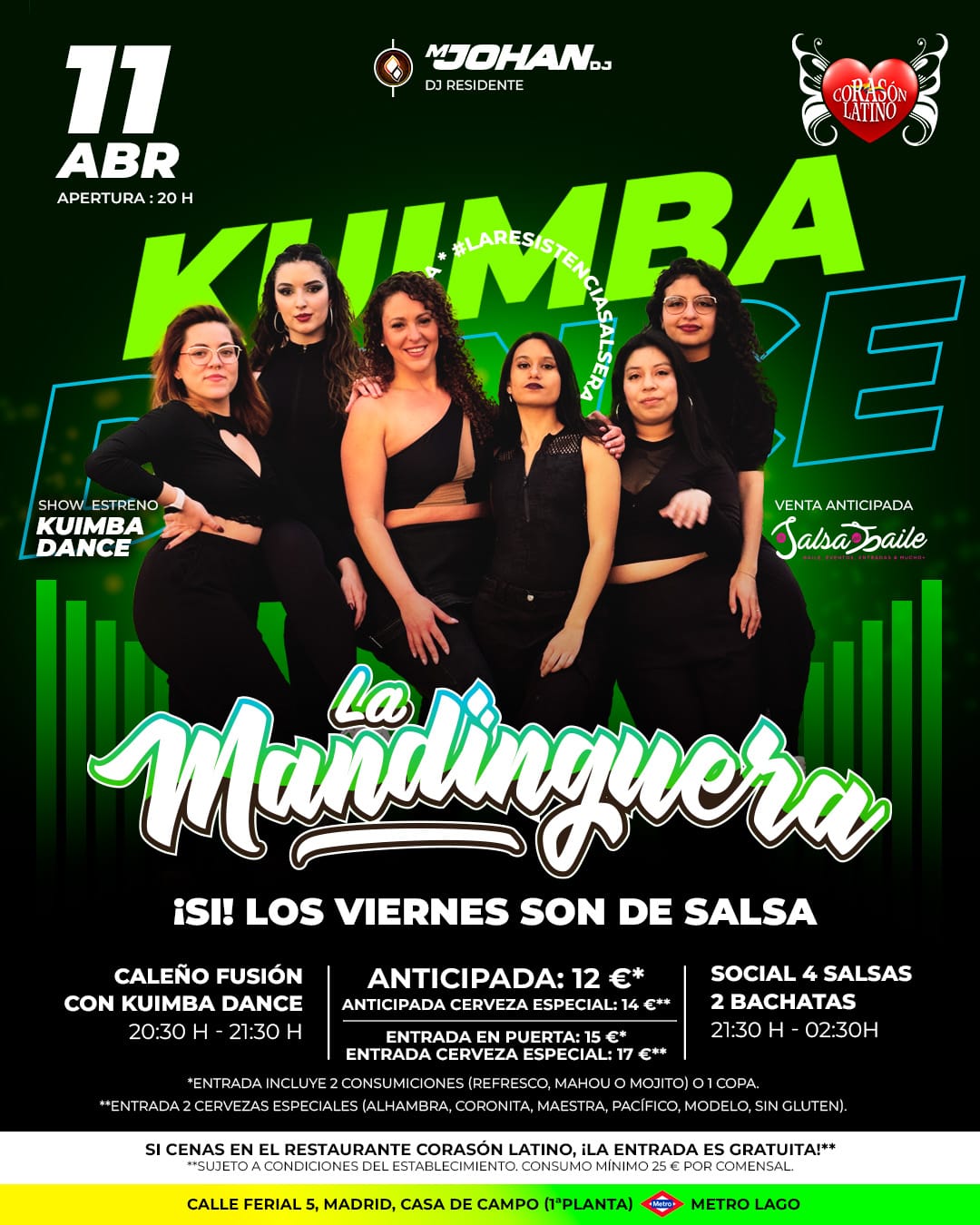 Evento La mandinguera 11-0